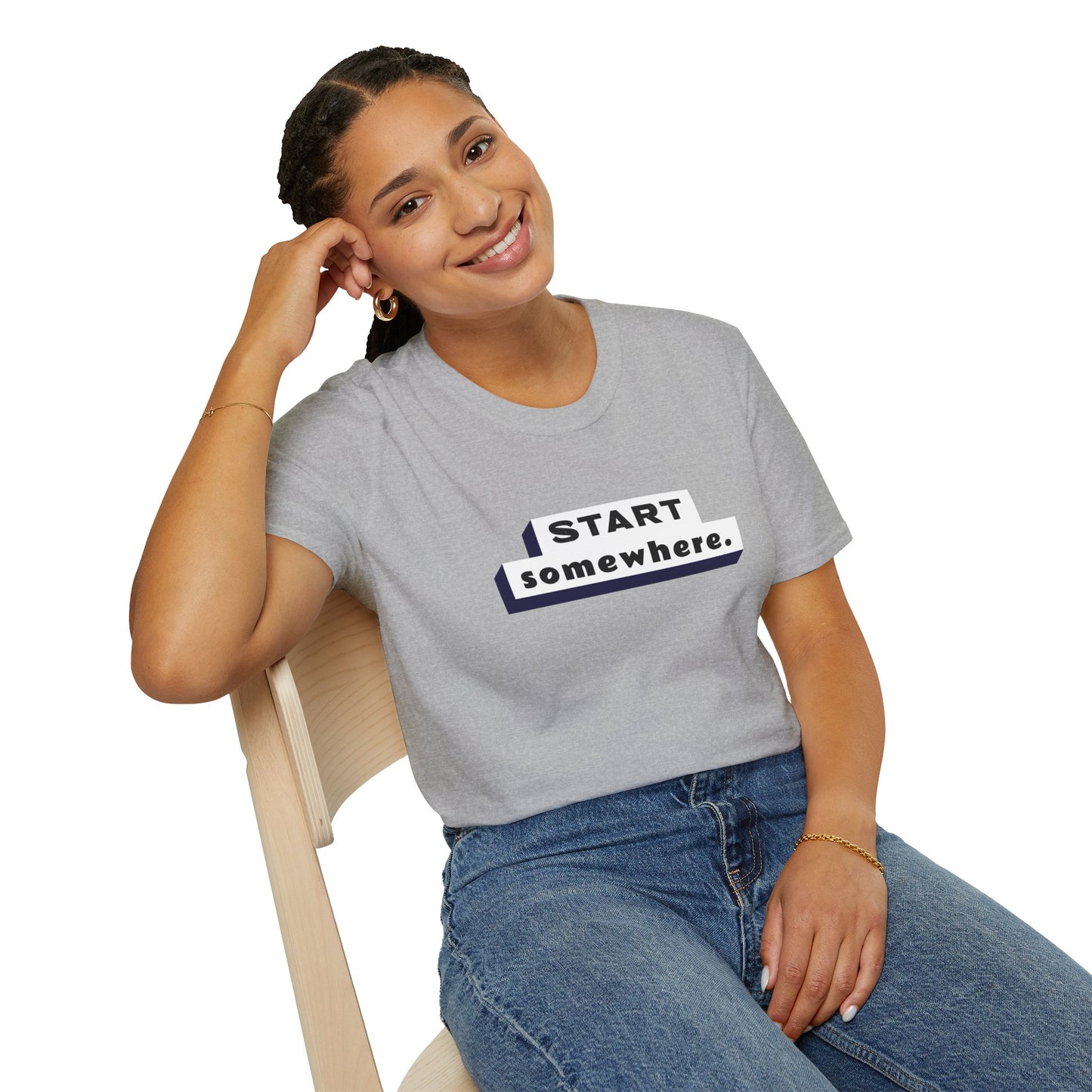 "'Start Somewhere' T-shirt | Women | Romero's: Style with Purpose"