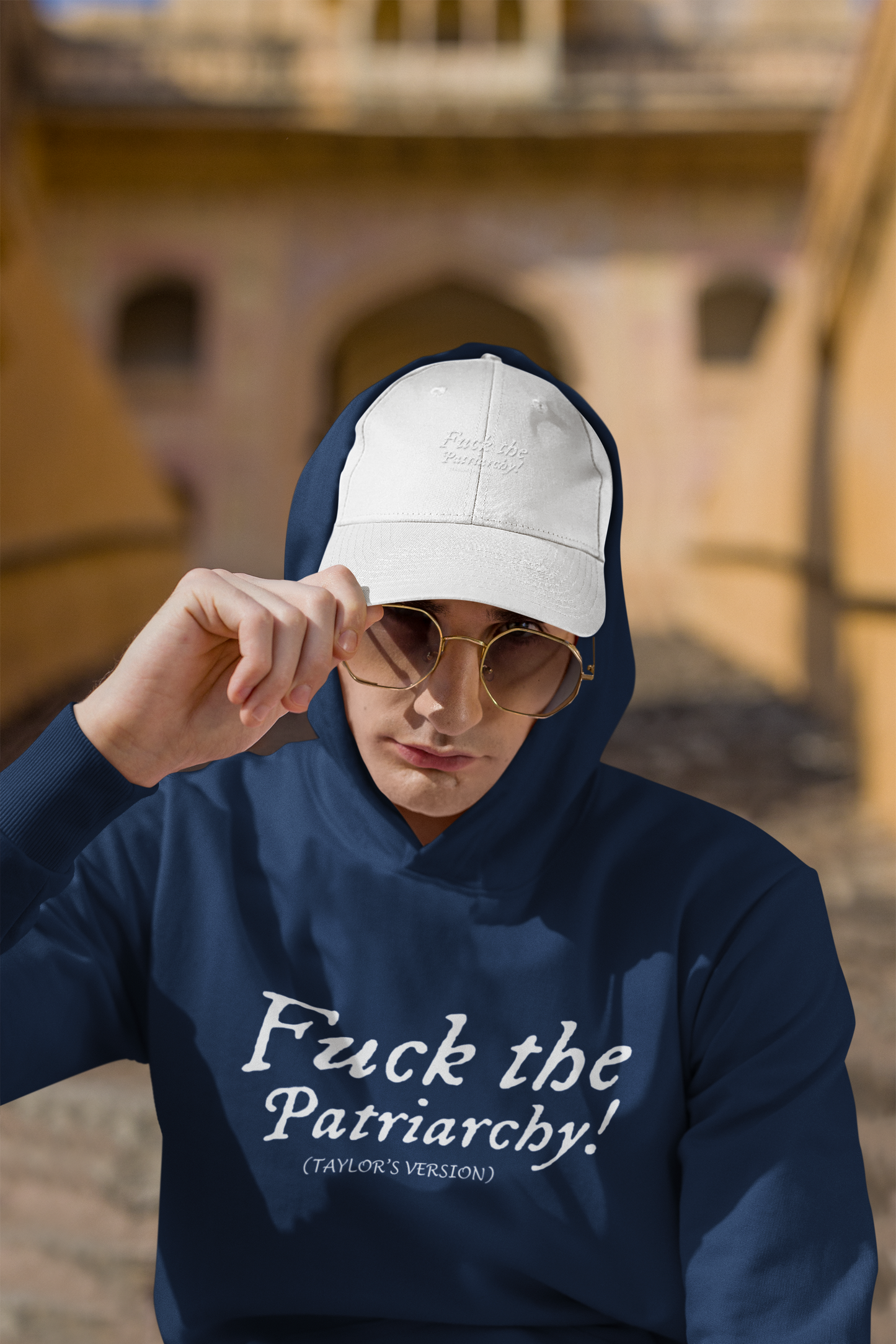 Pulôver Premium com capuz – Fck The Patriarchy! Versão de Taylor